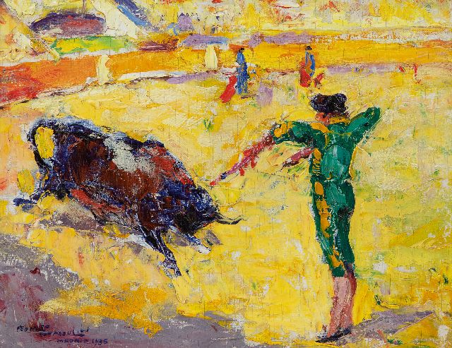 Roméo Dumoulin | Der Stierkämpfer, oil on canvas, 17,2 x 22,3 cm, Unterzeichnet u.l. und datiert 1935
