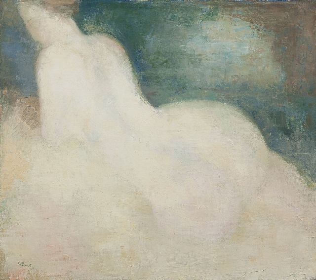 Toon Kelder | Weiblicher Akt, Öl auf Leinwand, 36,7 x 41,1 cm, Unterzeichnet l.u.