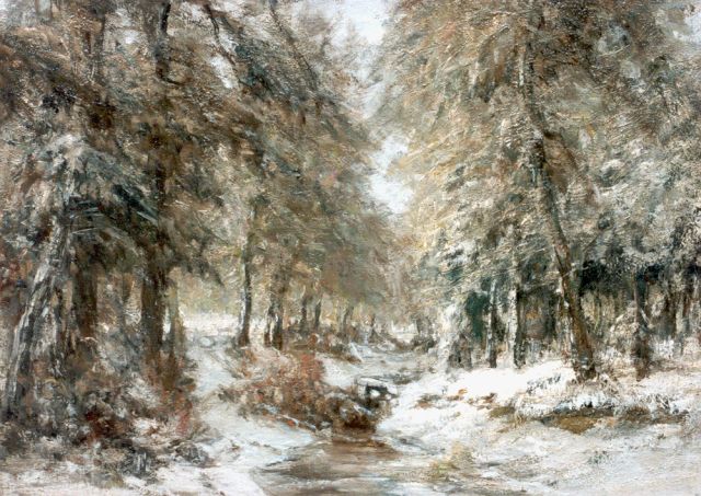 Louis Apol | A winter landscape, Öl auf Leinwand, 55,0 x 76,0 cm, signed signed l.l.