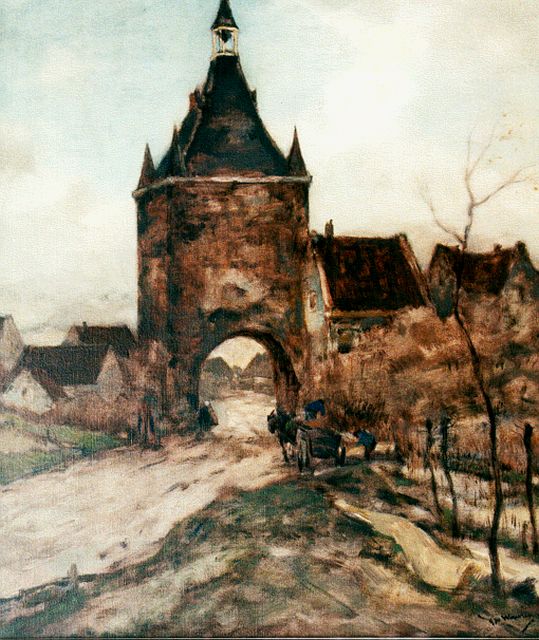 Ype Wenning | City gate, Öl auf Leinwand, 60,0 x 50,0 cm, signed l.r.