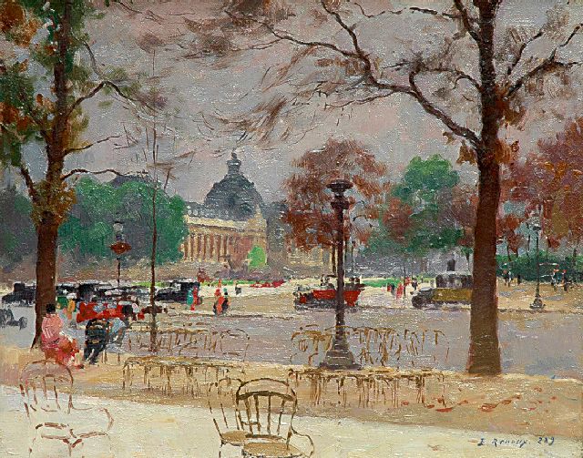 Jules Ernest Renoux | The Avenue des Champs Élyseés and the Petit Palais, Öl auf Leinwand, 33,1 x 41,5 cm, signed l.r.
