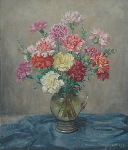 Hugo Berten | Blumenstilleben, Öl auf Leinwand, 62,5 x 54,0 cm, Unterzeichnet r.u.