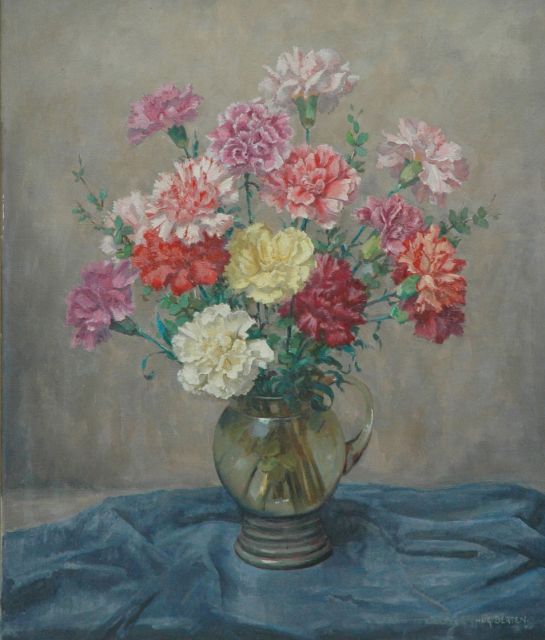 Hugo Berten | Blumenstilleben, Öl auf Leinwand, 62,5 x 54,0 cm, Unterzeichnet r.u.
