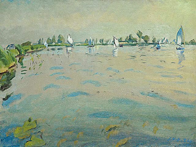 Jan van der Zee | Sommertag auf dem 'Paterswoldsemeer', Groningen, Öl auf Leinwand, 60,0 x 80,1 cm, Unterzeichnet r.u. und verso und datiert '41 recto und verso