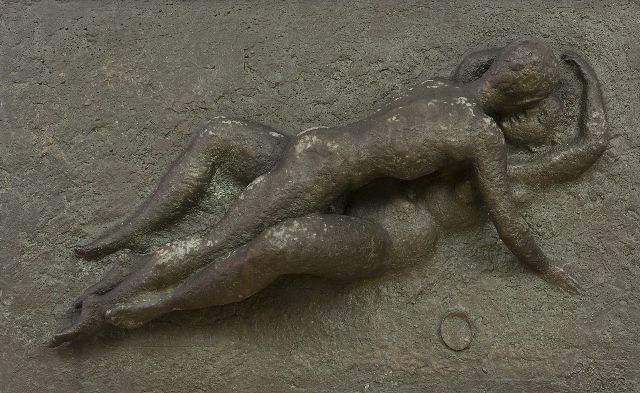 Pieter Starreveld | Geliebte, Bronze, 26,0 x 41,4 cm, Unterzeichnet mit Daumenabdruck r.v.d.M. und verso mit vollem Na und datiert Dez. 1962
