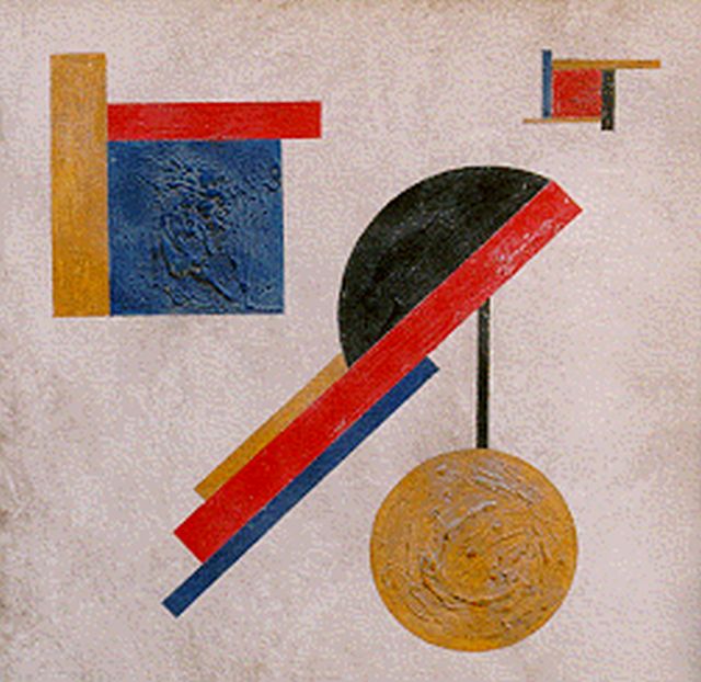 Ladislau Kroha | Suprematische compositie, Öl auf Holz, 25,0 x 25,0 cm, gesigneerd niet