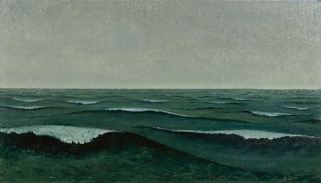 Jo Lodeizen | Seascape, Öl auf Leinwand, 45,5 x 79,5 cm, signed l.r. und dated '38