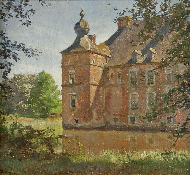 Willem Bastiaan Tholen | Die Cannenburg im Sommer, Öl auf Leinwand auf Holz, 37,3 x 41,4 cm, Unterzeichnet l.u. und datiert '22'