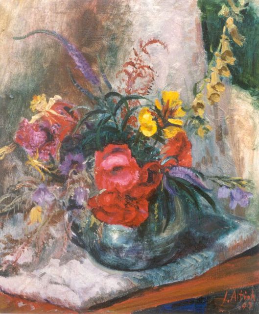 Jan Altink | A flower still life, Öl auf Leinwand, 60,2 x 49,8 cm, Unterzeichnet r.u. und datiert '43