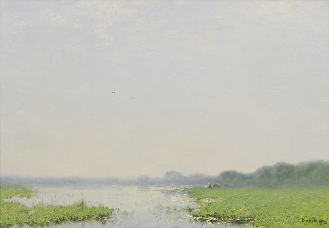 Cornelis Kuijpers | Polderlandschaft am Morgen, Öl auf Leinwand, 47,0 x 67,3 cm, Unterzeichnet r.u.