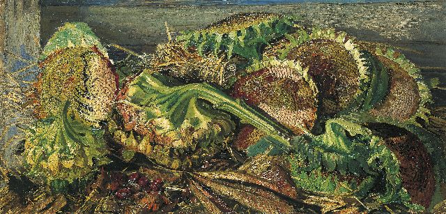 Marius Richters | Sunflowers, Öl auf Leinwand, 55,8 x 115,0 cm, signed u.r. und dated 1931