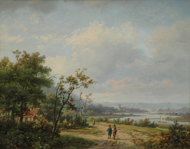 Marinus Adrianus Koekkoek I & Hermanus Koekkoek sr. | A view of Cleve on the Rhine, Öl auf Holz, 17,3 x 21,8 cm, signed l.r.