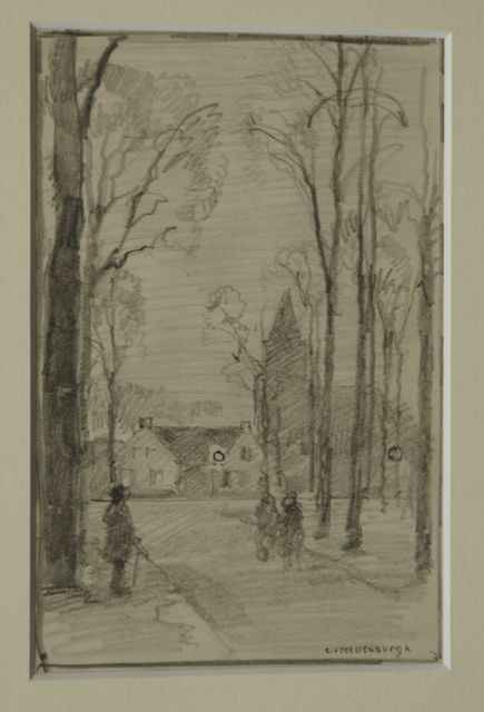 Cornelis Vreedenburgh | A view of the village Laren, Bleistift auf Papier, 19,0 x 12,8 cm, signed l.r.