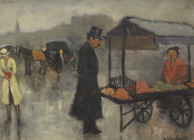 Marie Henri Mackenzie | The market stall, Öl auf Leinwand, 33,0 x 44,0 cm, signed l.r.