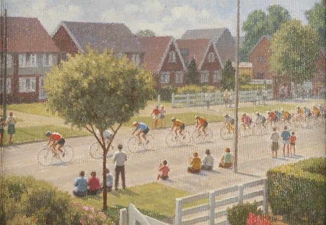 Edward Albert Hickling | The Milk Race, Tour of Britain, Öl auf Leinwand, 35,0 x 48,0 cm, signed on the reverse