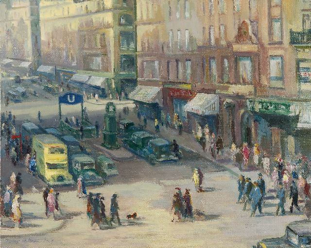 Wilhelm Wagner | The Friedrichstrasse in Berlin, Öl auf Leinwand, 40,3 x 50,3 cm, signed l.l. and with artist's stamp on the stretcher und dated 'Berlin, 1929'