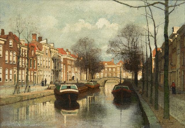 Karel Klinkenberg | Holländisches Kanal, Öl auf Tafel, 17,9 x 25,1 cm, Unterzeichnet r.u.