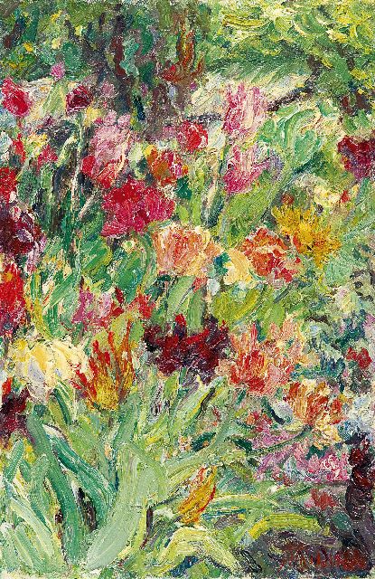 Hans Theodor Hallier | Tulips, Öl auf Leinwand, 55,5 x 36,3 cm, signed l.r.