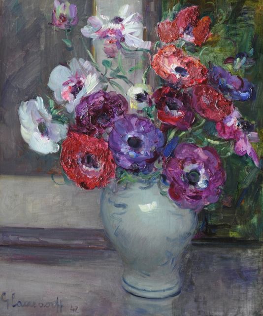 Hubert Glansdorff | Anemones, Öl auf Leinwand, 46,0 x 38,0 cm, signed l.l.