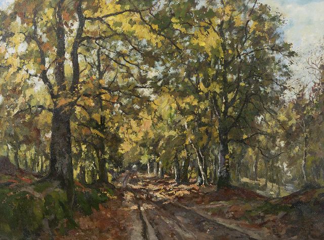 Vuuren J. van | Im Leuvenumser Wald, Öl auf Leinwand 75,5 x 100,5 cm, Unterzeichnet r.u.