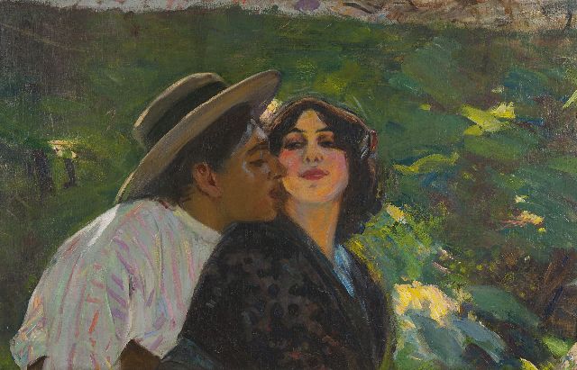 Pierre Ribera | Sommerliche Romanze, Öl auf Leinwand, 63,9 x 100,0 cm