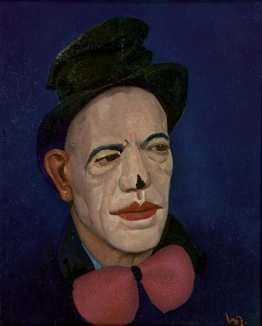 Willem van den Berg | Portrait of a clown, Öl auf Holz, 35,6 x 29,0 cm, signed l.r. with monogram