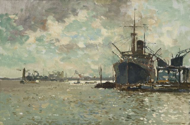 Cornelis Vreedenburgh | Auf dem Fluss, Öl auf Leinwand, 40,4 x 60,2 cm, Unterzeichnet r.u. und datiert 1924