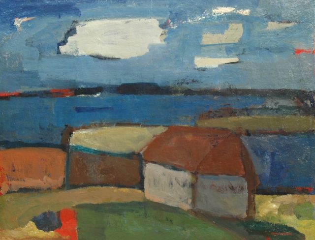 Jan Kagie | Landscape I, Öl auf Leinwand, 70,7 x 90,7 cm, signed l.r.