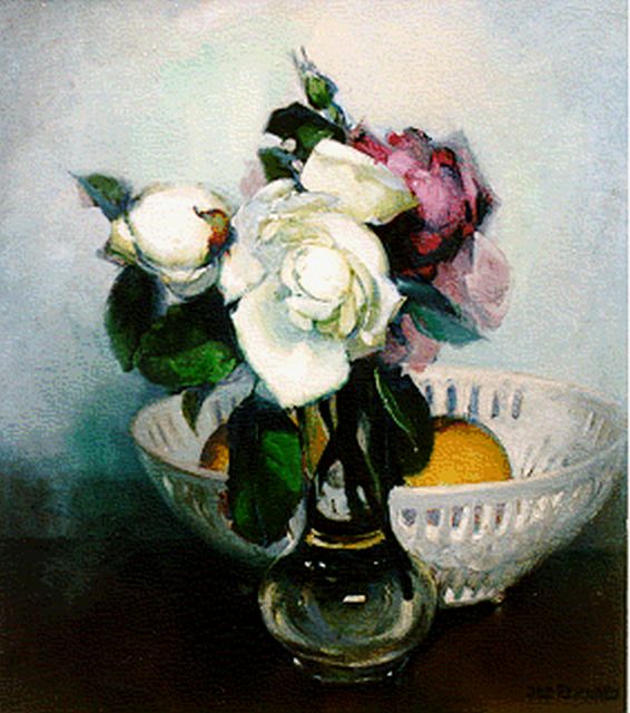 Jan Franken | A flower still life, Öl auf Holz, 29,0 x 25,5 cm, signed l.r.