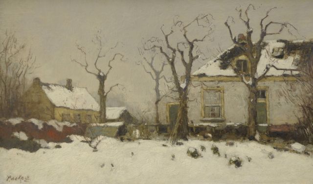 Piet de Regt | Winterlandschaft, Öl auf Holz, 29,0 x 48,7 cm, Unterzeichnet u.l.