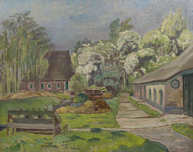 Dirk Filarski | Bauernhöfe, Öl auf Leinwand, 80,0 x 100,5 cm, Unterzeichnet r.u. und datiert 1942
