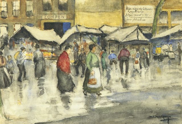Marie Henri Mackenzie | Market day, Aquarell auf Papier, 24,5 x 35,0 cm, signed l.r.