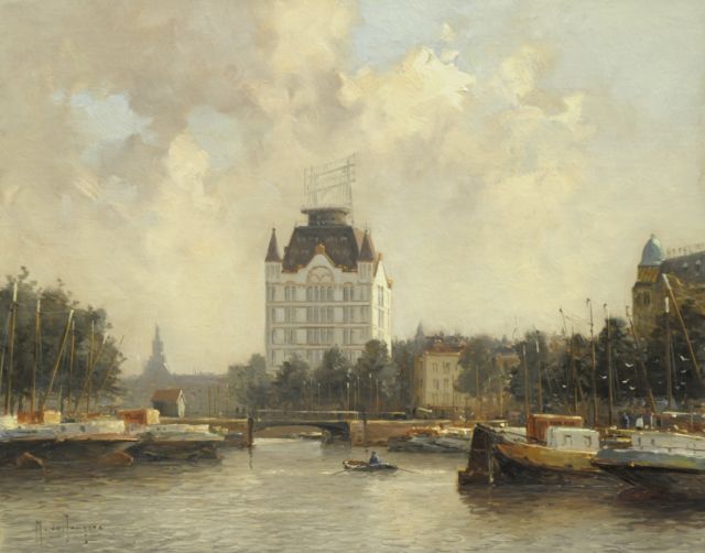 Drulman M.J.  | A view of Het Witte Huis, Rotterdam, Öl auf Leinwand 40,0 x 50,0 cm, signed l.l. with pseudonym 'M. de Jongere'