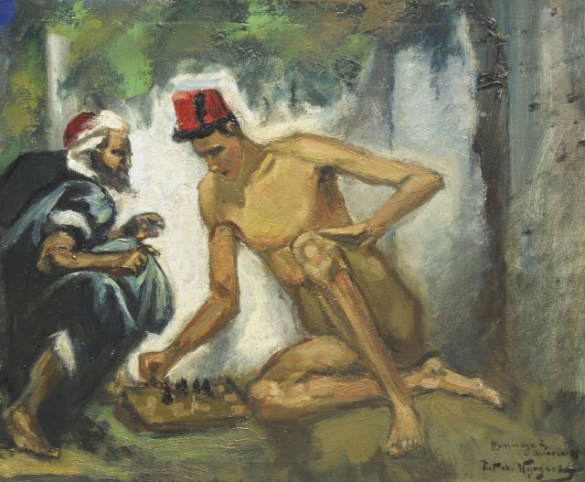 Piet van Wijngaerdt | Hommage à Delacroix, Öl auf Leinwand, 50,2 x 60,3 cm, Unterzeichnet u.r. und im Verso