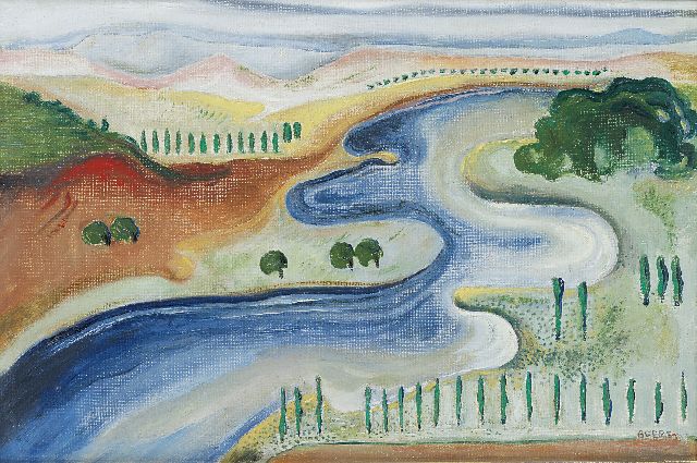 Frans Boers | Landscape, Öl auf Leinwand, 27,2 x 41,0 cm, signed l.r. and on the stretcher und dated 'Paris September 1936' on the reverse