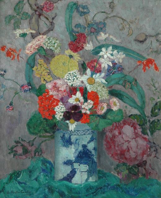 Cambier J.Z.  | A still life of flowers, Öl auf Leinwand 61,5 x 50,5 cm, signed l.l. und datd 1933