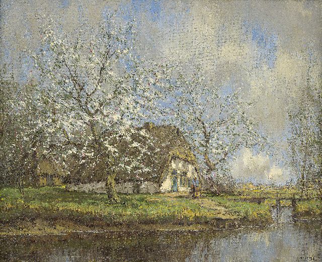 Arnold Marc Gorter | Farm, Öl auf Leinwand, 46,7 x 56,7 cm, signed l.r.