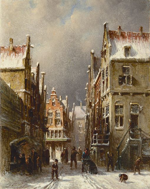 Petrus Gerardus Vertin | Judenviertel, Amsterdam, Öl auf Holz, 23,2 x 18,3 cm, Unterzeichnet l.u. und datiert '79