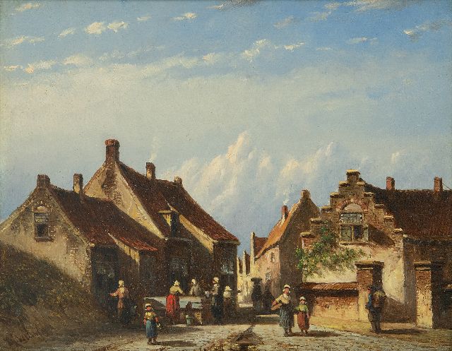 Petrus Gerardus Vertin | Sommerliches Dorf in den Dünen, Öl auf Holz, 14,8 x 18,8 cm, Unterzeichnet l.u. und datiert '59