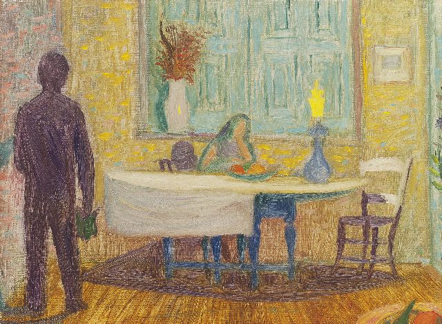 Theo Kurpershoek | Interior, Öl auf Leinwand, 30,1 x 40,2 cm