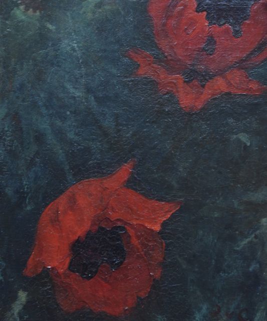 Looy J. van | Poppies, Öl auf Leinwand auf Holz 29,8 x 25,2 cm, signed l.r. with initials und possibly painted between 1907-1930