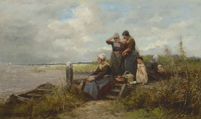 Johannes Marius ten Kate | Auf dem Ausguck, Öl auf Holz, 29,1 x 48,8 cm, Unterzeichnet l.u.