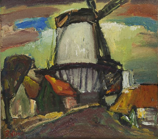 Reimond Kimpe | Windmill 'De Hoop' in Middelburg, Öl auf Leinwand, 80,3 x 90,5 cm, signed l.l. und dated '31