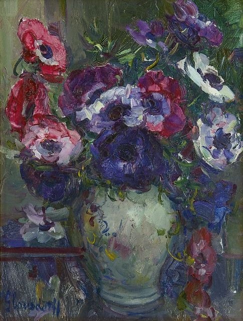 Hubert Glansdorff | Flower still life, Öl auf Leinwand, 36,1 x 28,0 cm, signed l.l.