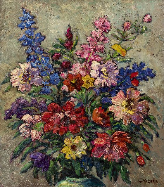 Jacobus Doeser | Blumenstilleben, Öl auf Leinwand, 85,0 x 76,0 cm, Unterzeichnet r.u.