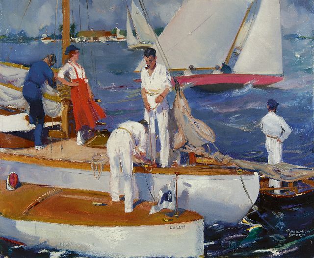 Piet van der Hem | Wettkampf der Regenbogenklasse, Öl auf Leinwand, 60,5 x 72,5 cm, Unterzeichnet r.u. und datiert Sept. 1917