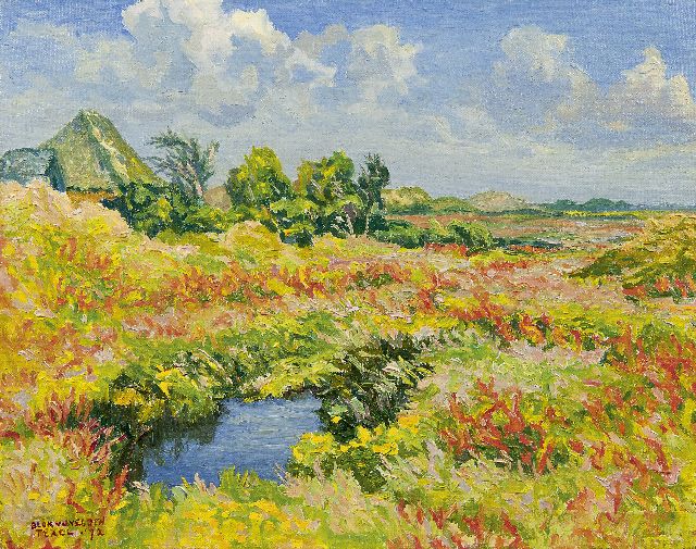 Ad Blok van der Velden | Landscape, Texel, Öl auf Leinwand, 40,2 x 50,3 cm, signed l.l. und dated '72