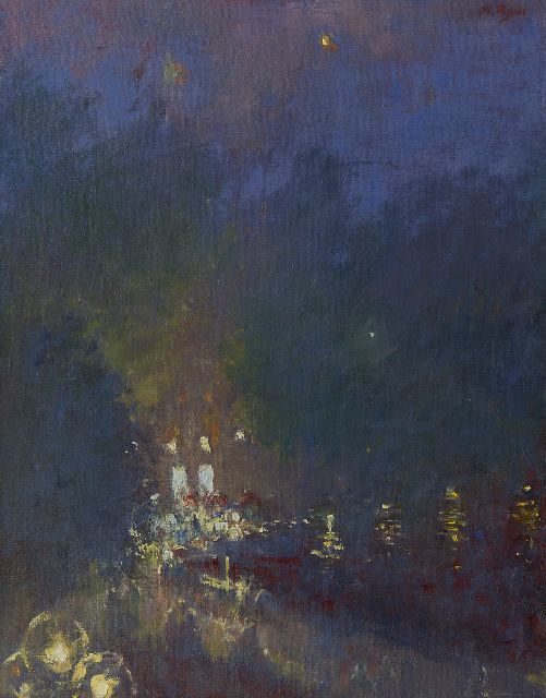 Ryan M.  | Twilight Leidseplein, Amsterdam, Öl auf Leinwand 90,0 x 70,2 cm, Unterzeichnet r.u. und zu datieren 1984, ohne Rahmen