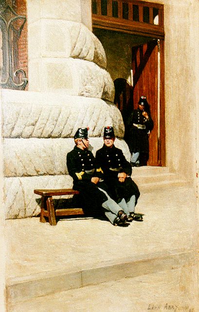 Abry L.E.A.  | A break, Öl auf Holz 27,1 x 17,1 cm, Unterzeichnet r.u. und datiert '82