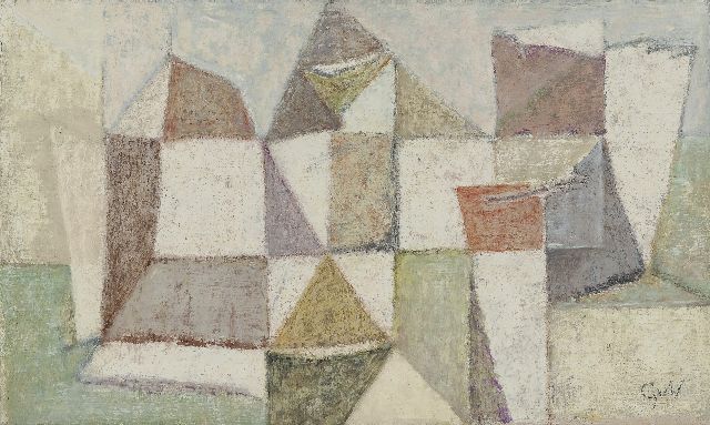 Geer van Velde | Komposition, Öl auf Leinwand, 33,0 x 54,9 cm, Unterzeichnet r.u. mit Initialen und im Verso mit vollem Namen und zu datieren um 1965